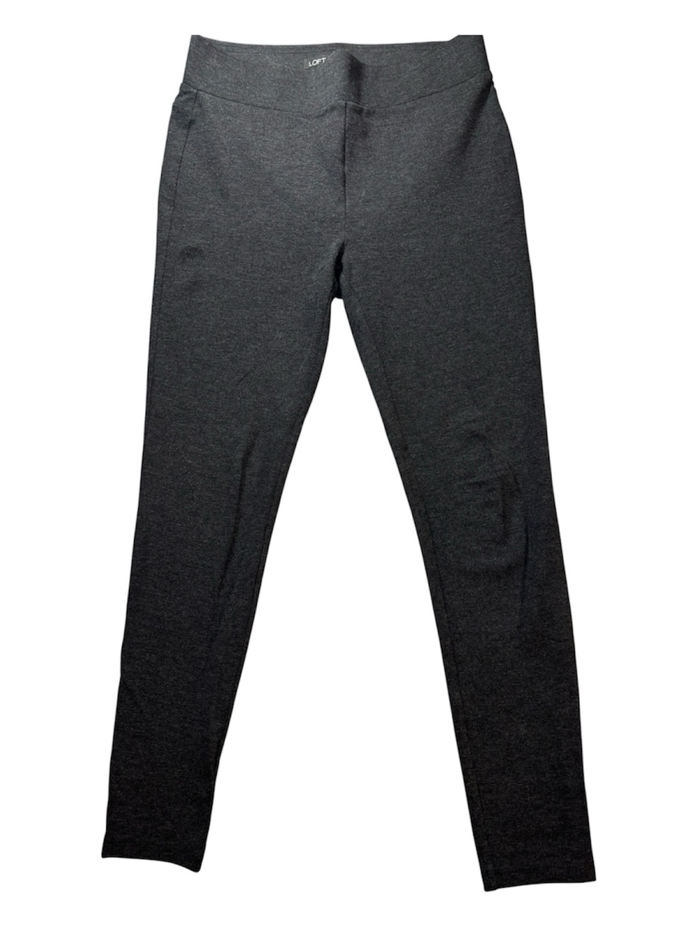 LOFT Ponte Pants, Charcoal Gray Slim Leggings, Medium